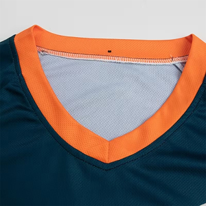 เสื้อเจอร์ซีย์แข่งรถมอเตอร์ไซค์แขนยาวสำหรับผู้ชาย สีส้มดำ ลายบล็อกสี แห้งเร็ว พิมพ์ลายแบบซับลิเมชั่น เสื้อมอเตอร์ครอสแขนยาว - Product Image 5