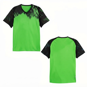 เสื้อฟุตบอลพิมพ์ลายแบบซับลิเมชั่น DROGEN EXPORTS Parrot Green แขนสั้น ชุดกีฬา เสื้อผ้ากีฬาผู้ชาย คอวี - Product Image 1