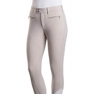 Pantalones y Culotes de Equitación Personalizados para Mujer con Cintura Elástica, Bolsillo con Cremallera, Spandex/Nylon Transpirable y Resistente al Viento para Montar a Caballo - Product Image 1