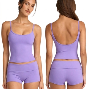 <b>Women's</b> Summer Backless Yoga Tank Top Nylon Spandex Lightweight Breathable Stretch Sports <b>Singlet</b> Soft Basic Fitness Workout Top - Product Image 3