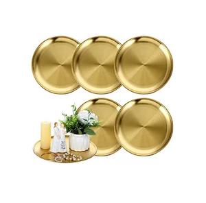 Offre Spéciale – Ensemble de 3 Bols et Plateaux Ronds en Laiton Massif pour Servir Aliments et Thé – Décoration pour Maison, Hôtel, Salon - Product Image 2
