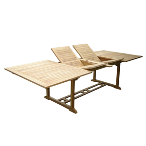 Mesa rectangular plegable en oferta, hecha de madera de teca duradera para uso en exteriores, estilo moderno y sencillo que es resistente. - Product Image 1