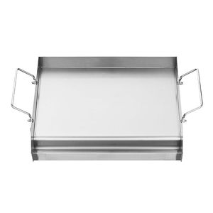 Piastra Rettangolare Universale 17x13 Pollici in Acciaio Inox per Griglia a Gas, Piastra Portatile per BBQ Teppanyaki - Product Image 2