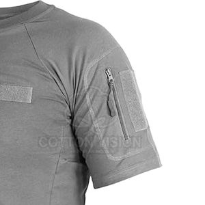 Camiseta Táctica Ligera y Transpirable para Hombre, de Algodón Suave, Manga Corta, para Entrenamiento - Product Image 6