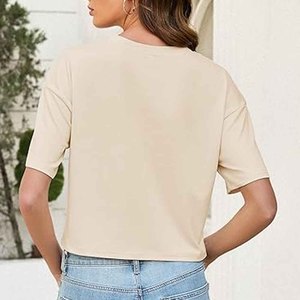 เสื้อยีนส์ครอปของผู้หญิงเสื้อสตรีทแวร์ทันสมัย - Product Image 5