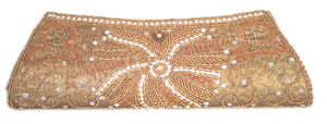 Beaded <b>Clutch</b> Bag with Sparkling Embroidery Pattern for Evening Party - Product Image 3