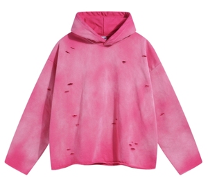 Sudadera con Capucha para Hombre, de Algodón de Alta Calidad, Oversize, Lisa, Gruesa, con Efecto Desgastado, con Logotipo Personalizado, Corta, Lavado Ácido - Product Image 5