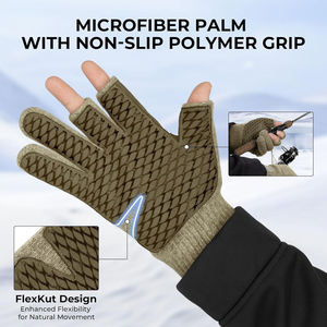 Guantes Transpirables, Resistentes al Viento, de Color Sólido, Duraderos, de Medio Dedo, Cálidos, Antideslizantes, para Pesca, Caza, con Pantalla Táctil y Calefacción - Product Image 4