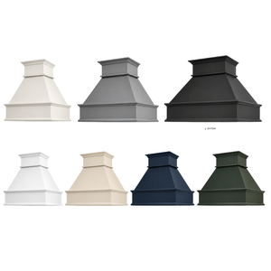 Couvercle de hotte en bois courbé élégant, hotte de ventilation sur mesure pour la décoration de cuisine de luxe, couvercle de hotte en bois - Product Image 2