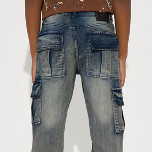 Pantalon en jean pour garçons, taille mi-haute, design élégant, couleur unie, finition lisse, idéal pour les commandes en gros - Collection 2026 - Product Image 6