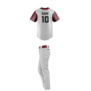 Uniformes de Béisbol y Sóftbol en Oferta, Conjuntos de Camisetas y Pantalones Cortos de Jersey Transpirable de Secado Rápido 100% Poliéster, Precio Razonable - Product Image 2