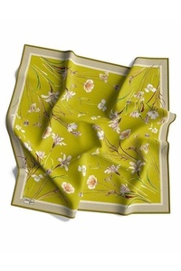 Elegant Luxury Silk Scarf for Ladies Long Lightweight Printed Square Hijab Scarf Vintage Dot Leaf Wholesale <b>Head</b> <b>Wrap</b> Scarves - Product Image 1