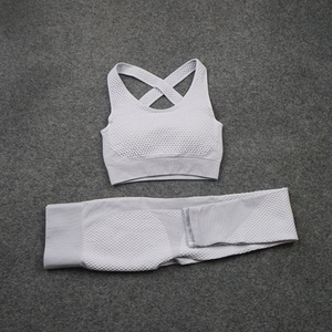 <b>Green</b> Black Color Blocking Yoga Set Racerback <b>Crop</b> <b>Top</b> High Waist Full Length Leggings Seamless Four Way Stretch - Product Image 6