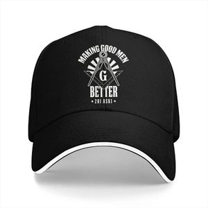 Gorra de béisbol Master Mason Blue Lodge Making Good Men Better 2B1 ASK1, gorra de béisbol ajustable de algodón - Product Image 2