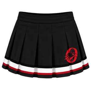 <b>Black</b> Red Sublimated Cheer Panel <b>Skirt</b> <b>Pleated</b> Athletic Team Sports Uniform Bottoms Performance Training Wear Competition - Product Image 1
