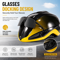 Casque de vélo haute performance avec porte-lunettes en silicone intégré, aérations internes, protection anti-chute pour lunettes, casque de vélo pour adultes
