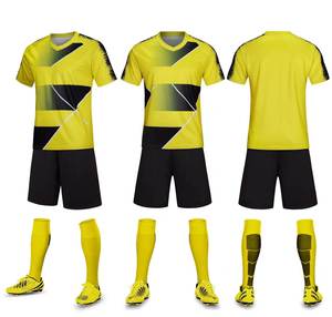Custom Men's Soccer Jersey Set Sublimated Print V-Neck Short Sleeve Geometric Pattern Quick Dry Polyester Uniform All Seasons - Product Image 5