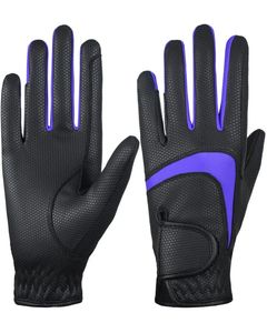 Gants d'équitation en cuir pour homme, à doigts entiers, avec fermeture auto-agrippante, pour l'hiver - Product Image 4