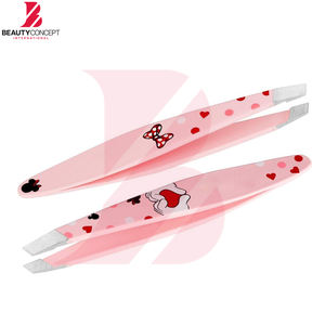 Meilleur fournisseur 2026 – Pince à épiler sourcils personnalisée de haute qualité avec logo, en acier inoxydable, à pointe inclinée, outil de beauté et de toilettage pour femmes - Product Image 2