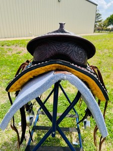 TI101OA069 Customized Western English Genuine Premium Leather Treeless Horse Saddle <b>Soft</b> Seat Stainless Steel Hardware for - Product Image 5