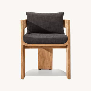 Teak Modern Leisure <b>Dining</b> Table <b>Chair</b> Set Solid Wood Outdoor Waterproof Durable Comfortable Furniture Courtyard Use 8-Person - Product Image 3
