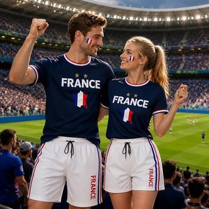Men's National Flag Soccer <b>T</b> <b>Shirt</b> and Shorts Set Nation Pride Athletic Sportswear Match Day Fan Lightweight Summer - Product Image 2