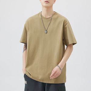 Customized 300g Japanese-style Men's <b>Short</b>-sleeved T-shirt, Summer Loose <b>Sleeve</b> Style, <b>Base</b> <b>Layer</b> Shirt - Product Image 2