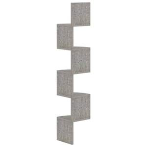 Étagère d'angle murale en bois d'ingénierie gris béton, taille moyenne - Product Image 3