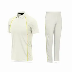 Uniforme de Cricket Personalizado para Equipo, Modelo T20 One Day, Color Blanco Sólido, Fabricante OEM - Product Image 5