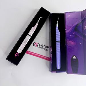 Pinzas para Pestañas con Logotipo Personalizado, Recubrimiento en Polvo Premium, Pinzas de Aislamiento de 90 Grados, Fabricante de Pinzas para Pestañas - Product Image 1