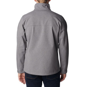 Veste polaire grise pour homme, col montant, fermeture éclair, coupe-vent, décontractée, pour l'automne, coupe classique, couleur unie, extérieur en polyester - Product Image 3