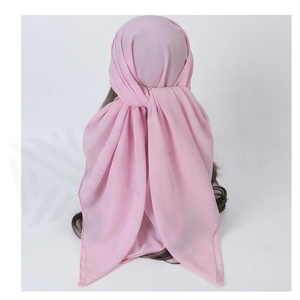 Pañuelo de Gasa Rosa Claro para Mujer, Color Sólido, Estilo Largo y Sencillo, para Uso Diario en Todas las Estaciones, Accesorio Amigable con la Piel - Product Image 2