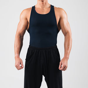 Wholesale <b>Men's</b> Gym Quick Dry Ice Silk <b>Singlet</b> Custom Logo Breathable Sleeveless Fitness Tank Top Sport Fashion OEM Service - Product Image 5