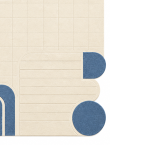 Tapis en laine bleu Modline, tissé à la main, tapis géométrique moderne de qualité supérieure, tapis artisanal pour le sol - Product Image 4