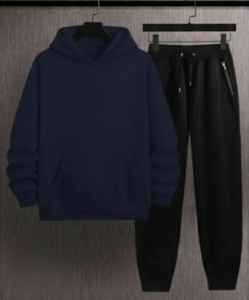 Conjunto Deportivo Elite Voltage de Dos Tonos – Sudadera con Capucha Gruesa en Amarillo Solar Premium y Pantalones Deportivos Ajustados en Negro Obsidiana - Product Image 2