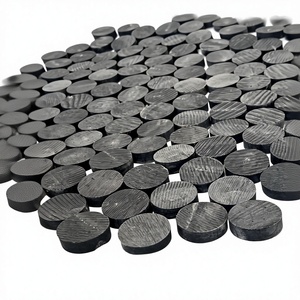 Botones de cuerno de búfalo negro azabache de moda, con 4 agujeros, parte trasera plana, cuentas con patrón decorado, tamaño personalizable, ecológicos, Animal B.S. - Product Image 1