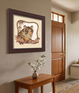 Decoración de Pared de Tigre Tallado en Madera, Estilo Tradicional, Decoración para Sala de Estar y Hogar - Product Image 2