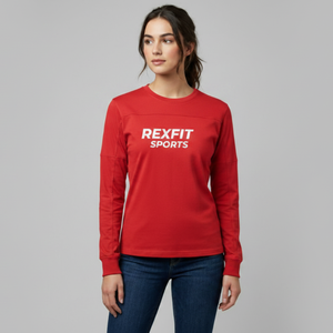 Camisetas de Manga Larga de Algodón Liso Casual de Verano para Mujer, Camisetas Deportivas Transpirables de Moda con Cuello Redondo Personalizadas - Product Image 1