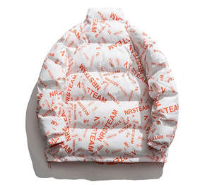 Blouson d'hiver matelassé en toile pour homme, col montant, motif camouflage cœur, géométrique, à carreaux, patchwork, design lettres, personnalisé, vente en gros, OEM - Product Image 5