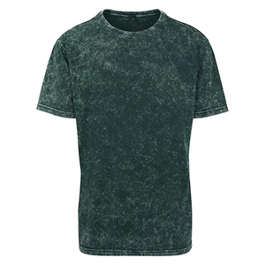 T-shirt à manches courtes tie-dye pour homme, coupe classique, col rond, 100% coton jersey, décontracté, couleur unie verte - Product Image 1