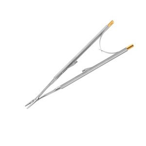 Vente en gros usine – Porte-aiguille microvasculaire manuel en acier inoxydable 100 % antirouille, pointe olive, angulaire, certifié CE - Product Image 2