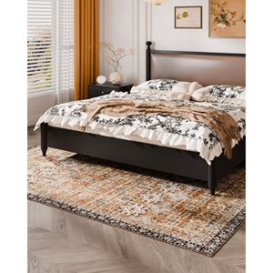 Tappetino Vintage marrone verde Anti-Skid resistente allo strappo Set di tappeti grandi 6X9 ft - Product Image 4