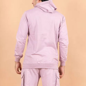Cotton Breathable Wholesale <b>Men</b> Casual Hoodies and <b>Shorts</b> Set Two Piece <b>Shorts</b> Outfit <b>Long</b> Sleeve <b>Men's</b> Hoodie and <b>Short</b> Sets - Product Image 4