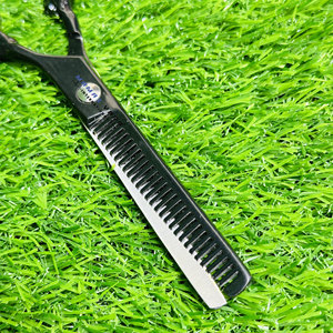 Professional Stainless Steel <b>Barber</b> Thinning Scissors Black Straight Hair Thinning Shears for Salon with Precision Cutting - Product Image 3