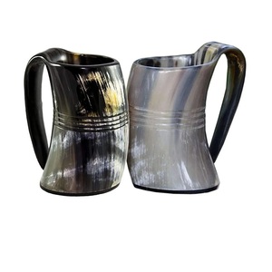 Authentic Hot Selling Ox Horn Drinking Mugs Polished Christmas Buffalo and Ox Customize Drinking Horn Mug at Cheapest Prices - Product Image 1