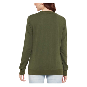 Sudadera personalizada unisex de manga larga con cuello redondo, estilo urbano informal, suave, de algodón. - Product Image 3
