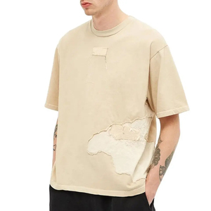 T-shirts d'été déchirés style streetwear, col rond, manches courtes, 100% coton, légers, service OEM, en vente - Product Image 1