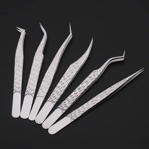 Kaamir Instruments Professional Eyelash Tweezers Stainless Steel Anti-Magnetic Pink Gradient Handle Smooth Tip 10mm for <b>Lash</b> - Product Image 4