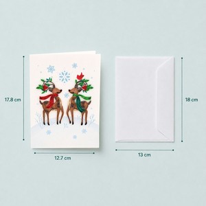 Tarjeta de Felicitación 3D Hecha a Mano de Lujo con Diseño de Reno Navideño, Tarjeta de Regalo de Papel Hecha a Mano al por Mayor, Fabricante de Tarjetas de Felicitación - Product Image 2