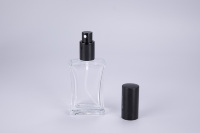 Botella de Perfume de Lujo con Tapa Metálica